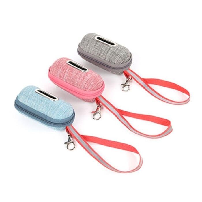 Dispensador de bolsas portátil para caca de mascotas