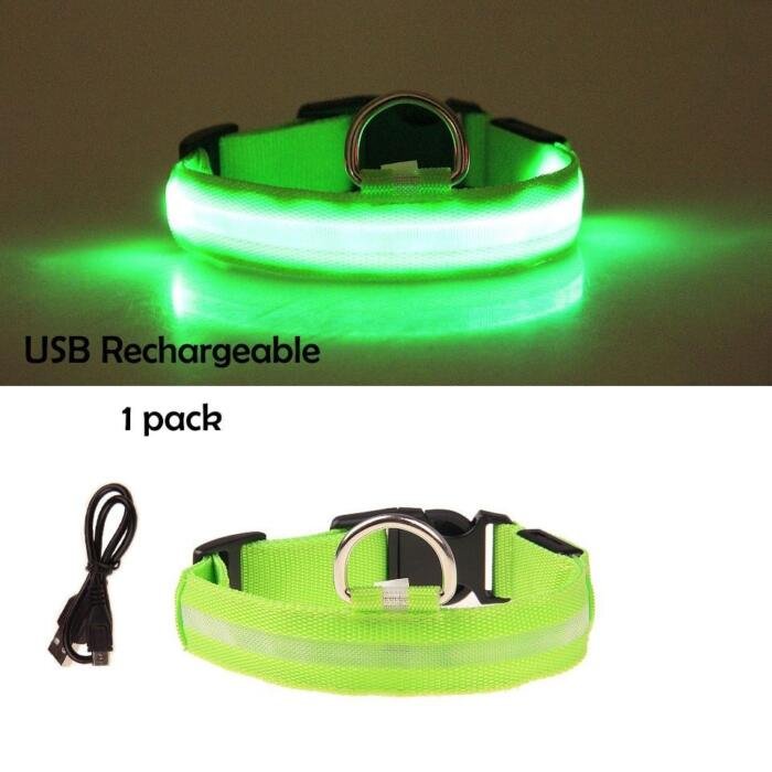 Collar brillante LED para perro y gato recargable por USB - Imagen 6