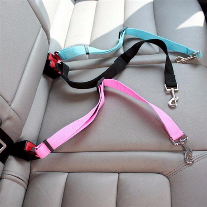Correa ajustable para cinturón de seguridad de coche para mascotas