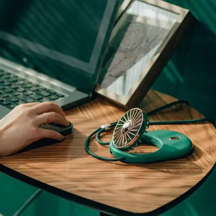Mini ventilador colgante para cuello, dispositivo de ventilación portátil,