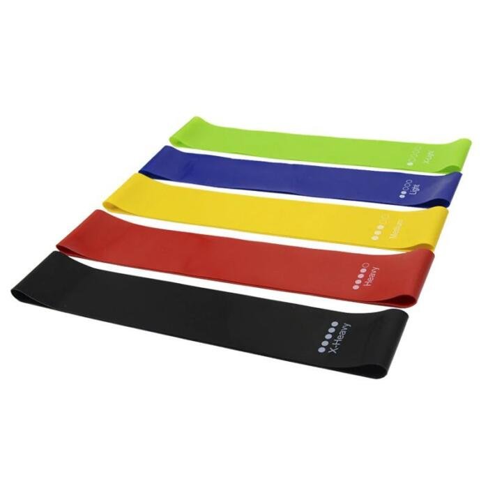 Set de bandas elásticas de resistencia y gomas para entrenamiento físico - Imagen 4