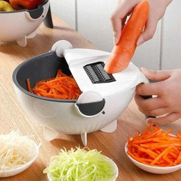Rebanador y escurridor multifuncional