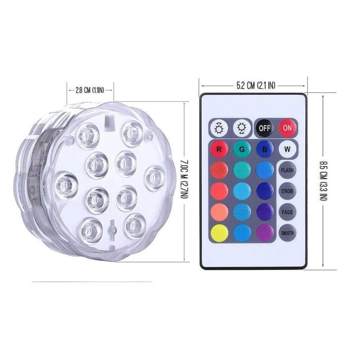Luz led sumergible con batería - Imagen 2