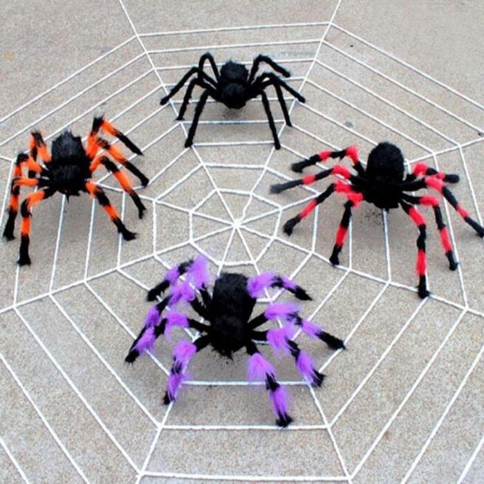 Araña gigante de felpa para Halloween - Imagen 3