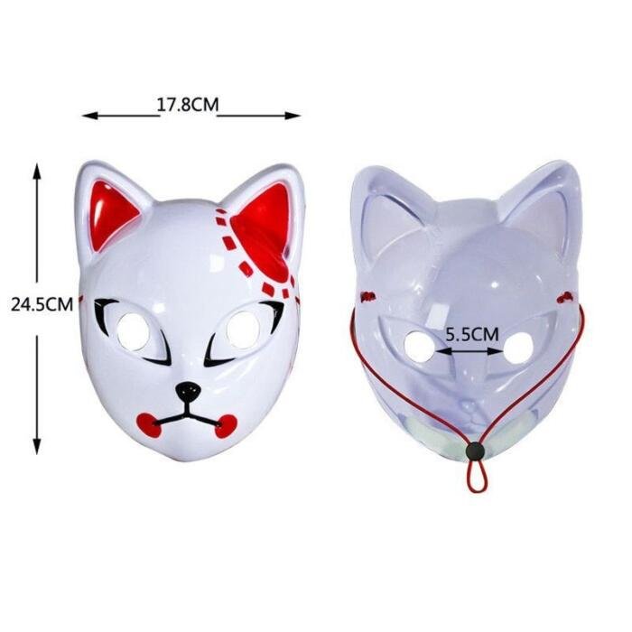 Mascarilla Demon Slayer Led brillante de neón para Halloween - Imagen 7