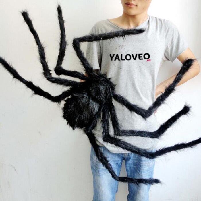 Araña gigante de felpa para Halloween