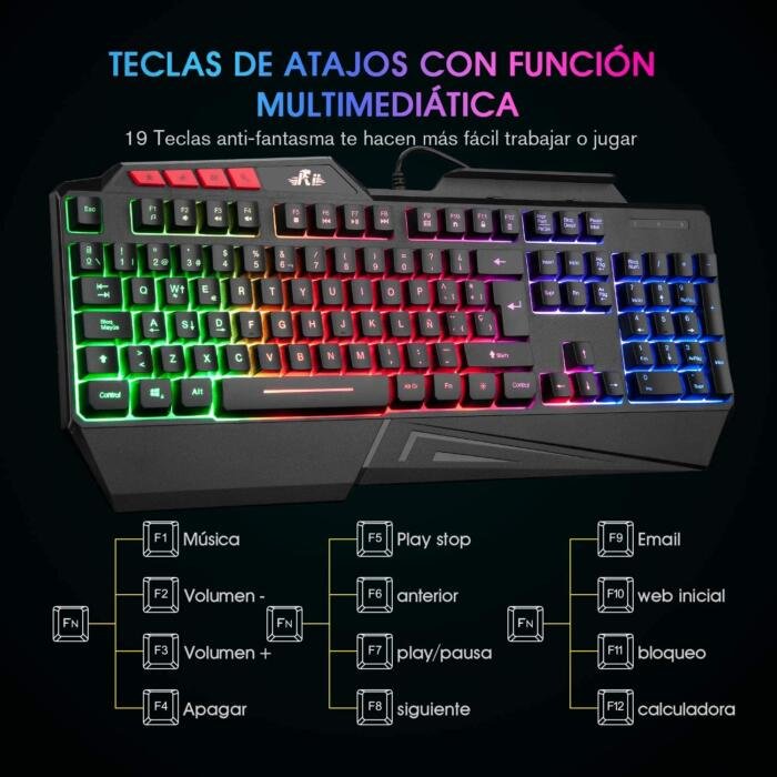 Teclado mecánico Gaming retroiluminado PS4, PC, XBox ONE - Imagen 2