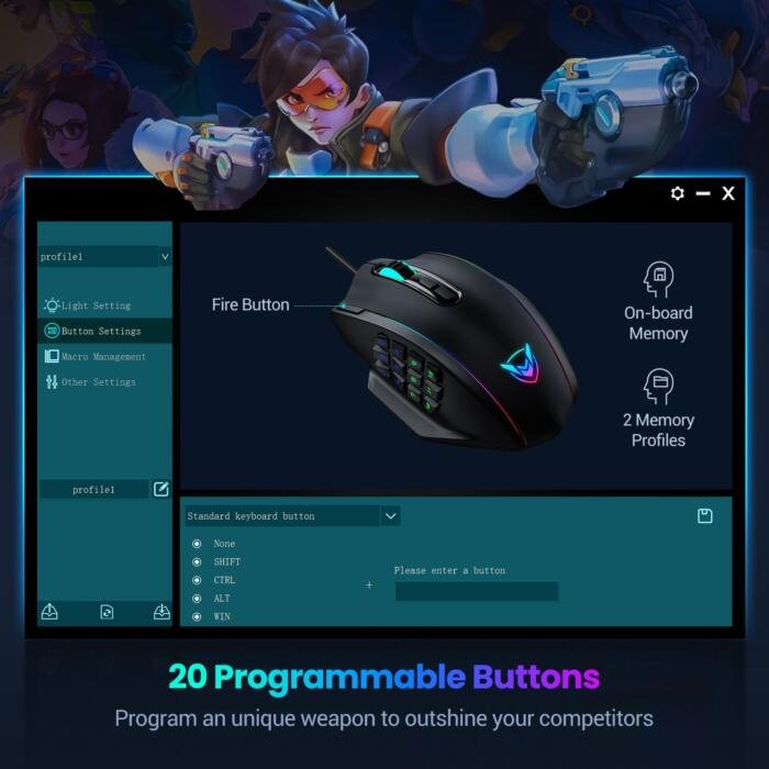 Ratón Gamer 20 botones programables - Imagen 4