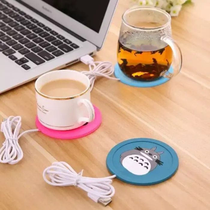 Posavasos calentador USB de silicona con dibujos animados - Imagen 2