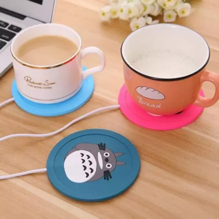 Posavasos calentador USB de silicona con dibujos animados - Imagen 4