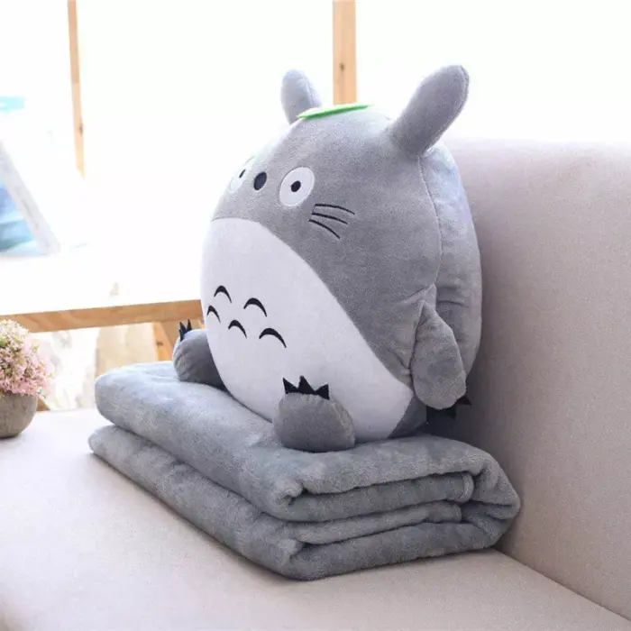 Peluche cojín y manta anime mi vecino Totoro