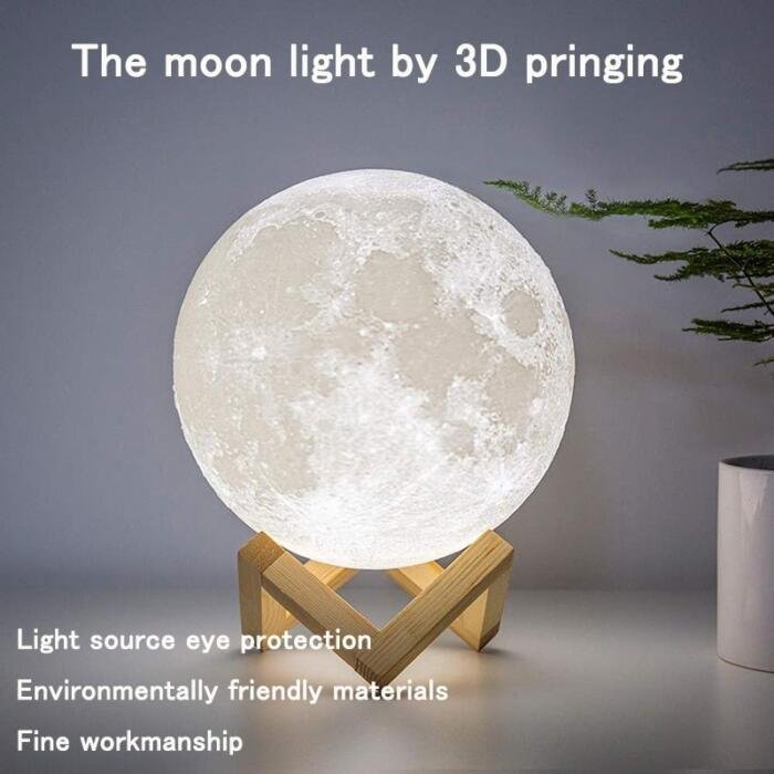 Lámpara LED de luna 3D - Imagen 2