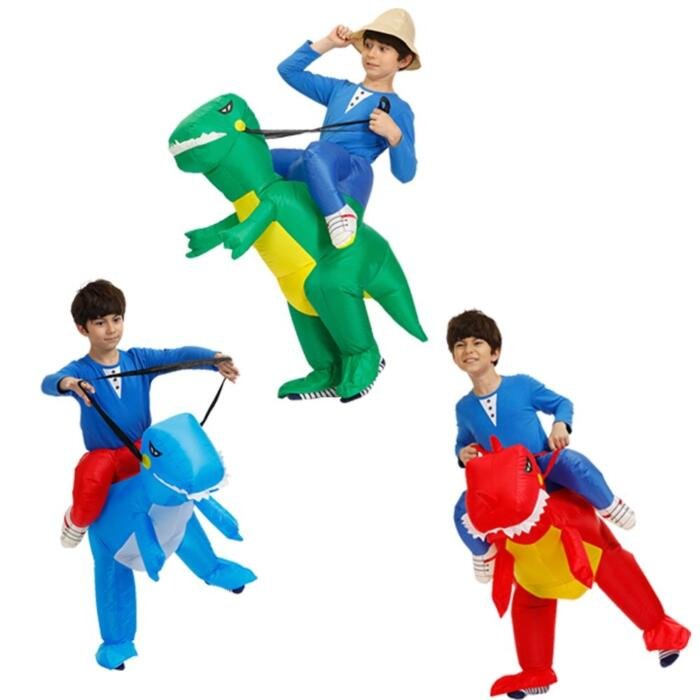 Disfraz inflable de dinosaurio para niños y niñas - Imagen 3