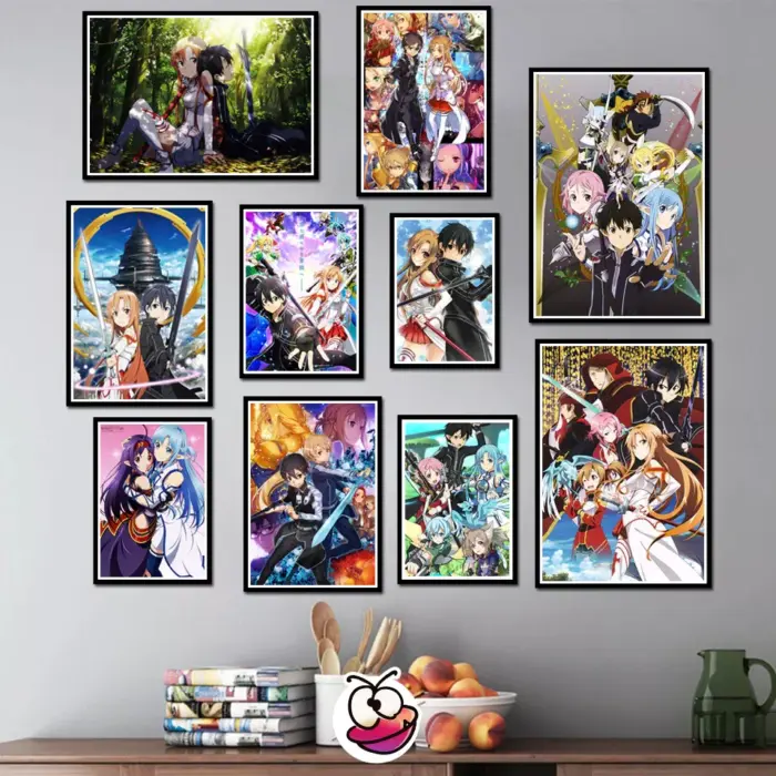Póster en lienzo del anime Sword Art Online