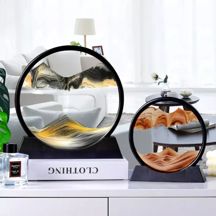 Cuadro de arena en movimiento para decoración