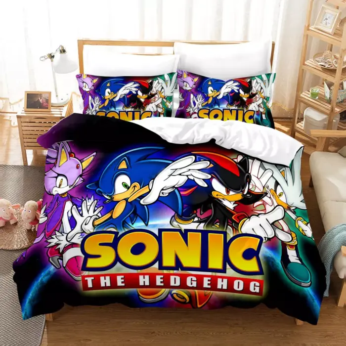 Juego de fundas nórdicas de Sonic el erizo para niños