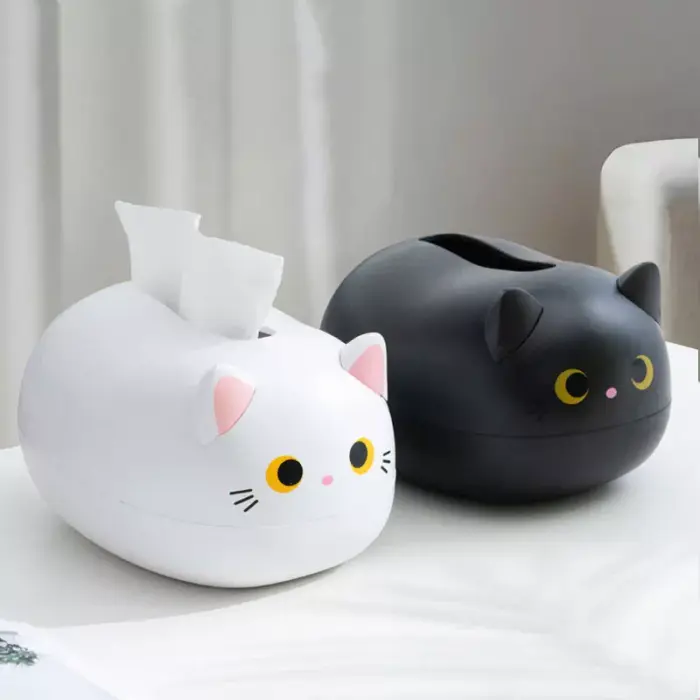 Caja de pañuelos de gato Kawaii para la cocina o salón