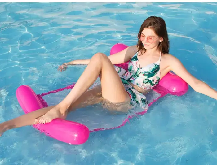 Hamaca inflable plegable para piscina o playa - Imagen 3