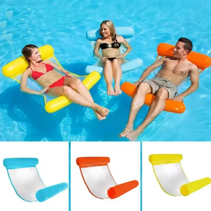 Hamaca inflable plegable para piscina o playa - Imagen 9
