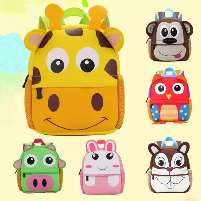Mochila escolares infantil con diseño de animales - Imagen 5