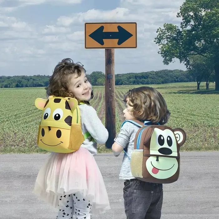 Mochila escolares infantil con diseño de animales - Imagen 7