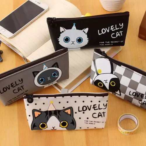 Estuche de lápices escolares Kawaii gato Yaloveo.es