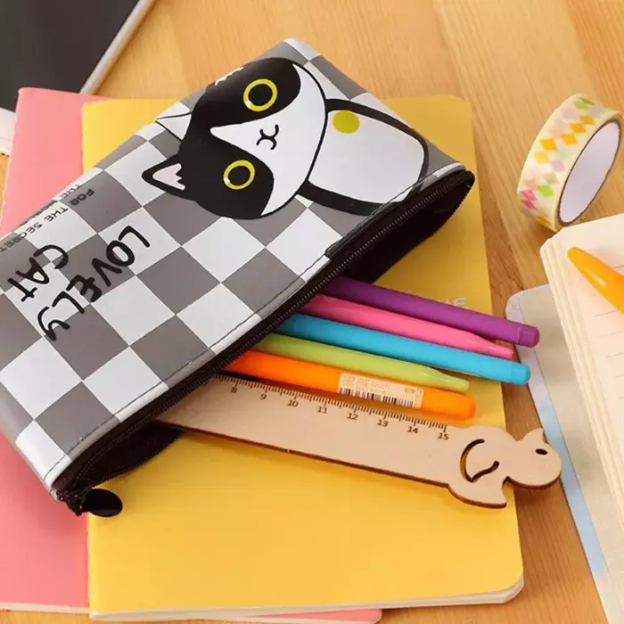 Estuche de lápices escolares Kawaii gato - Imagen 6