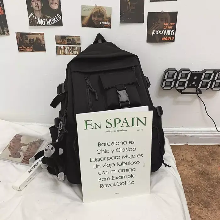 Mochila escolar estilo Preppy - Imagen 7