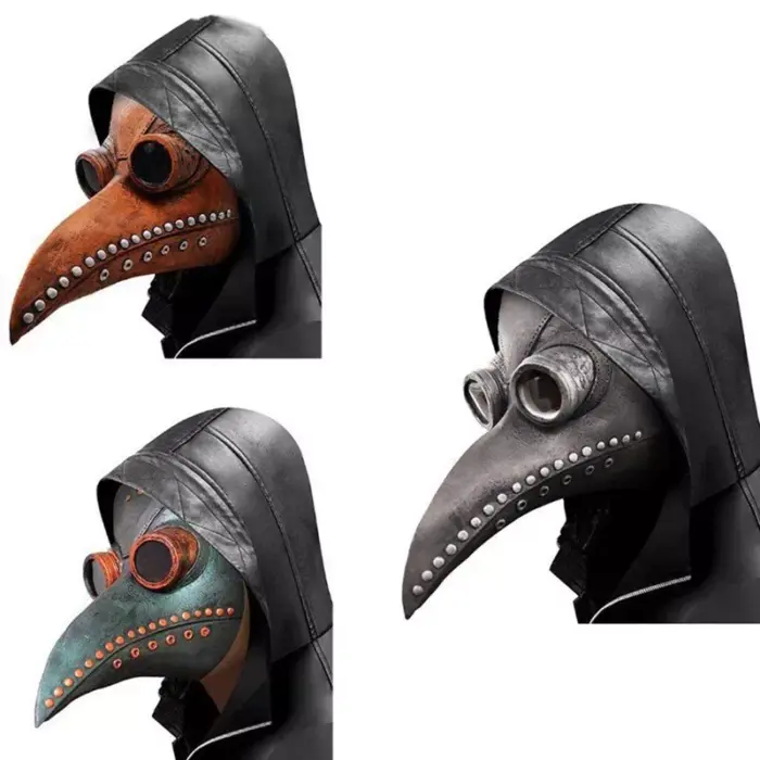 Máscara de peste negra steampunk para Halloween - Imagen 3