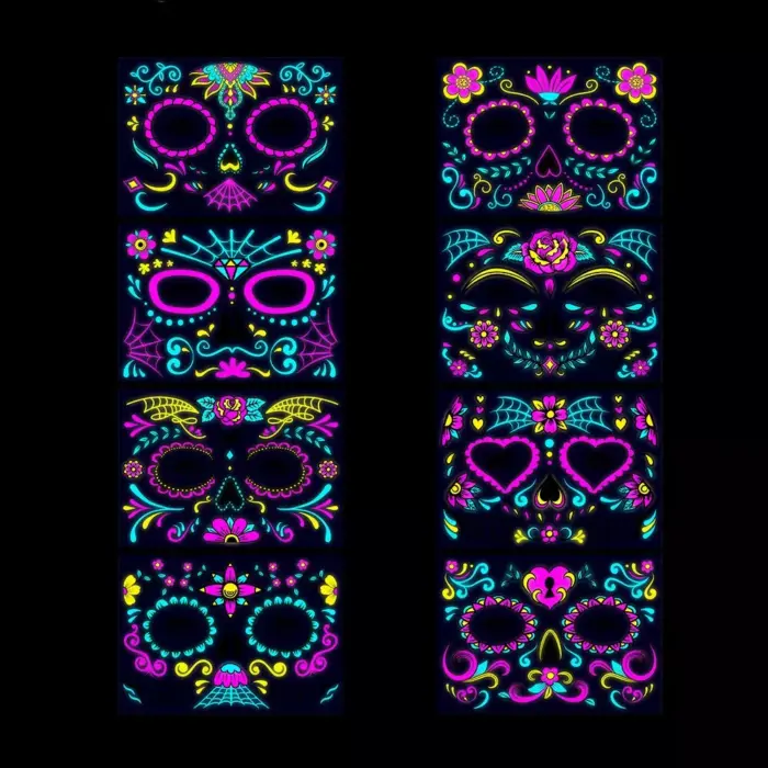 Tatuaje temporal luminoso para Halloween - Imagen 4