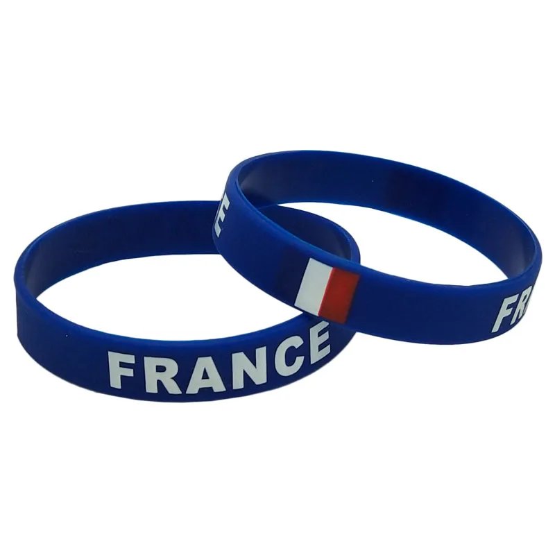 Pulsera bandera país fútbol - silicona elástica ajustable - Imagen 3