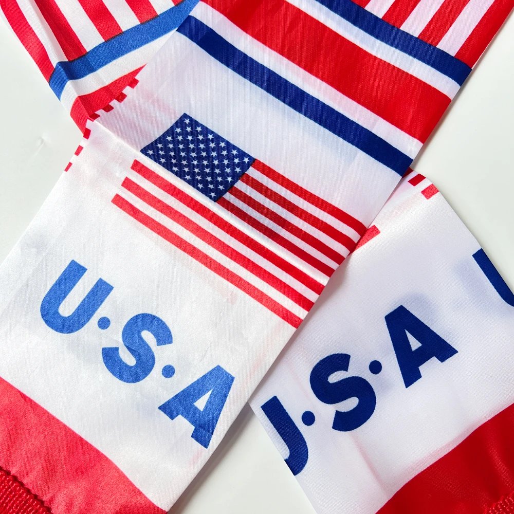 Pañuelo bandera países doble cara 14x135cm satén - Imagen 4
