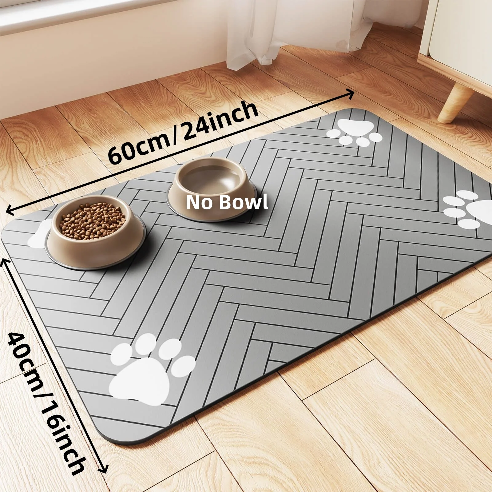 Tapete Comedero Perros Absorbente Impermeable - Imagen 6