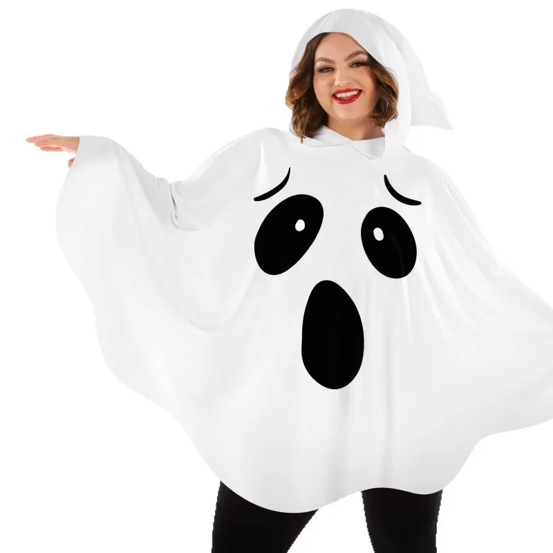 Disfraz Bruja Halloween Blanco Murciélagos Cómodo - Imagen 3