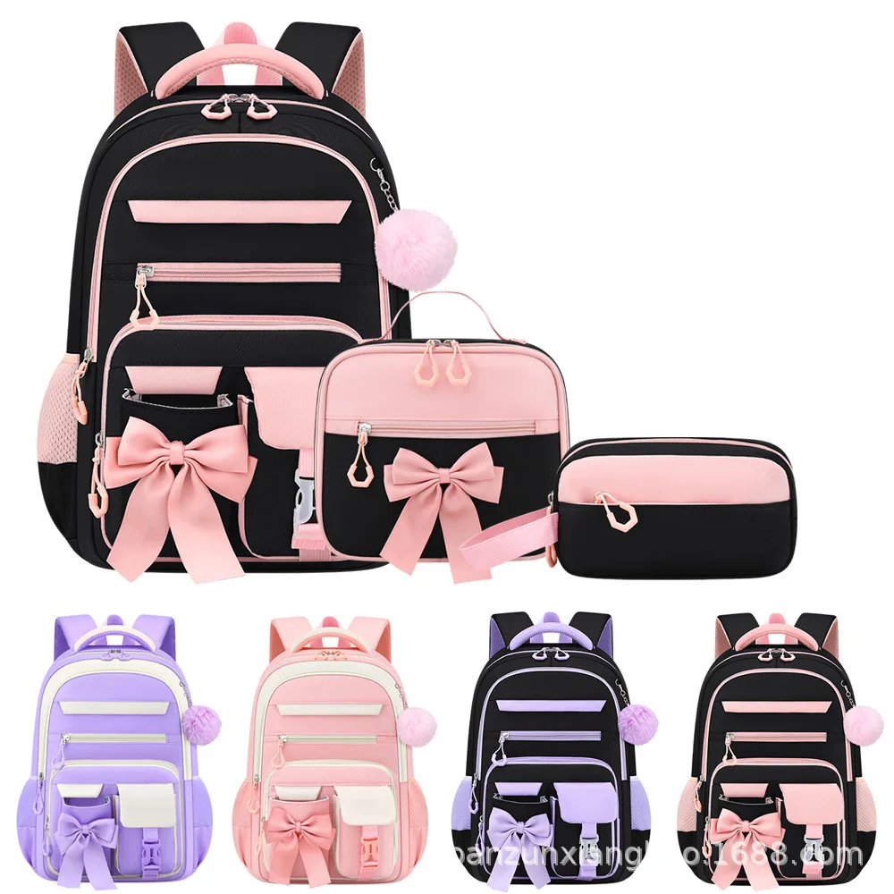Mochila Escolar Niña 3 Piezas Conejos y Purpurina - Imagen 6